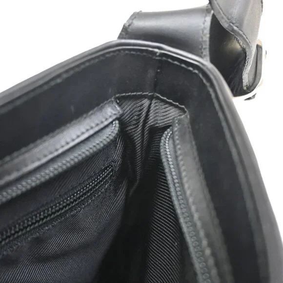 GUCCI Logo GG Pattern Shoulder Bag Canvas Leather Black SHW Italy 36KB680 - Picture 9 of 13